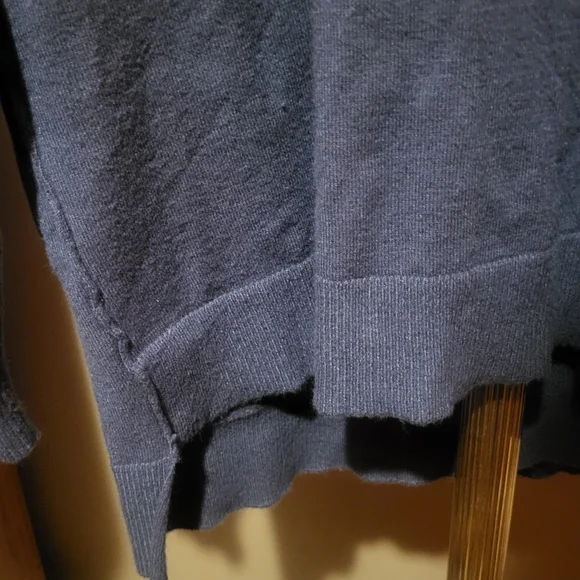 Mersea Coronado Split Back Sweater Navy Blue & White Women's Sweater Size S/M - Picture 4 of 7